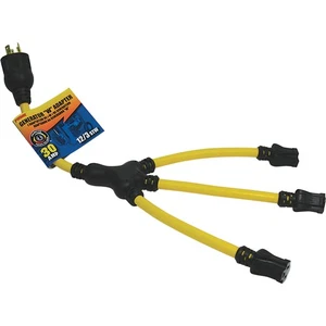 Adaptador enchufe generador Prime Twist-to-U "W", 30 amperios, modelo # GC130802 - Imagen 1 de 8