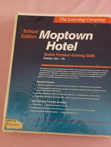 Vintage Apple ii edu cational software - Learning Company Moptown Hotel - builds - Afbeelding 1 van 4