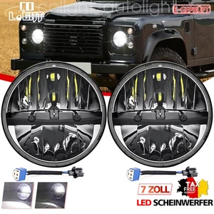E-Geprüft Für Land Rover Defender TD4 TD5 90 110 7" E24 LED Front Scheinwerfer - Bild 1 von 15