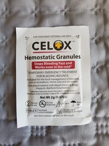CELOX First Aid 2g Hemostatic Granules Stops Bleeding Fast - 10 Pack - Picture 1 of 3