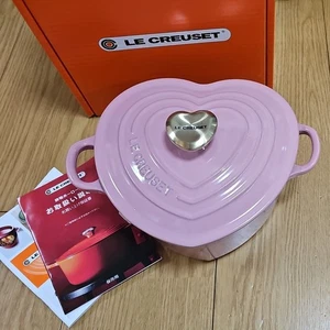 Le Creuset Cocotte D'amour 20cm Rosa Rosa Flor Perilla 2qt Corazón Hierro Fundido - Imagen 1 de 5