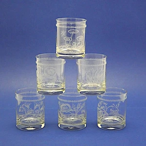 Six Portmeirion Botanic Garden Tumblers/Glasses (10fl oz./285ml) 9cm/3.5" High - Picture 1 of 9