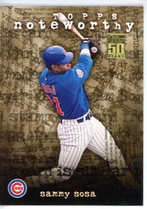 2001 Topps Noteworthy Insert #TN3 SAMMY SOSA Cubs - Bild 1 von 2