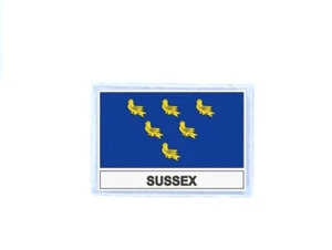 Patch badge iron on glue flag country uk county sussex - Picture 1 of 1