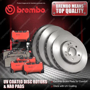 Front + Rear Brembo UV Disc Rotors & NAO Brake Pads for Nissan 350Z Z33 3.5L - Picture 1 of 4