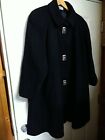 Vintage Jg Hook Women's 80%Wool 20% Nylon Black Coat Overcoat Long Size L