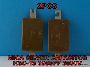  2 PIEZAS CONDENSADORES DE MICA PLATEADOS KSO-13 3900pF 10% 3000V URSS MILITAR HIFI AUDIO  - Imagen 1 de 1