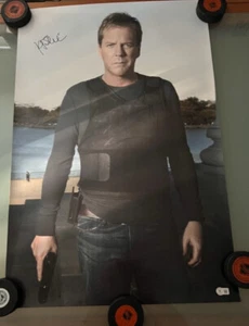 24 JACK BAUER KIEFER SUTHERLAND AUTOGRAPHED 20" X 30" PHOTO BECKETT AC67156 - Picture 1 of 3