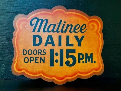 Art Deco Vintage Style Home Theater Matinee Sign Hollywood Cinema Movie - Image 1 of 2