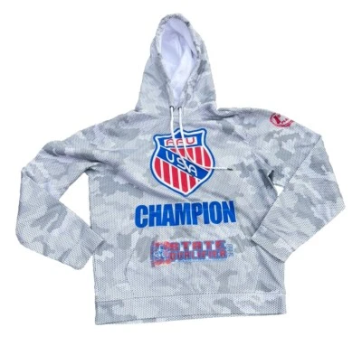 Sport Tek AAU 第 1 名冠军摔跤连帽衫青少年小号图形美国罕见 — 第 1/4 张图片