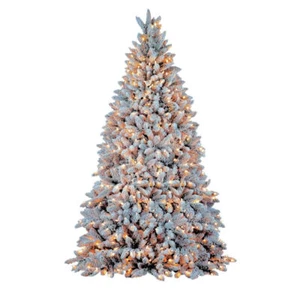 Royal Christmas Flock Deluxe Pre-Lit Christmas Tree - Picture 1 of 11