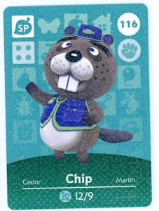 Chip 116- Holo Amiibo Card - Animal Crossing Series 2 - Authentic Nintendo 12/9 - Picture 1 of 1