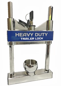 ARK Trailer Coupling Lock Anti Theft Lock Heavy Duty Towball Chrome ATL15 - Picture 1 of 6