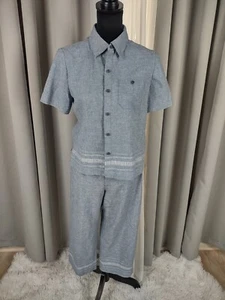 Tuta pantalone Norton McNaughton Petites misto lino cotone blu bambino 2 pezzi taglia PM - Foto 1 di 14