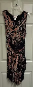 HEYNE BOGUT asymmetrisches Batik Kleid Gr. 2 schwarz braun Jersey Strick Stretch - Bild 1 von 9