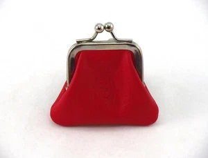 Scuola del Cuoio - Firenze -Vintage Purse Red Genuine Leather Italy Hand Crafted - Picture 1 of 6