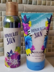 Bath & Body Works Honolulu Sun White Sand Peeling & Foaming Gel Set Discontinued - Bild 1 von 4