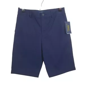 Polo Ralph Lauren Boys Chino Shorts Navy Blue NWT Size 14 Youth Kids Preppy - Picture 1 of 8