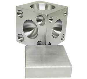 Blocco Cupola Acciaio Massiccio 3" Metallo con Blocco Panca Acciaio 2,5" Gioielli - Foto 1 di 3