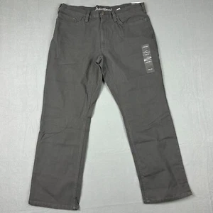 Eddie Bauer Flex Mountain Jeans Mens 36x30 Gray Carbon Classic Straight NWT - Picture 1 of 9