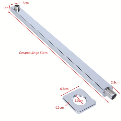 50cm Zulaufarm Wandarm Metall verchromt f, Duschkopf Duschstange (armM3) B-ware - Bild 1 von 4
