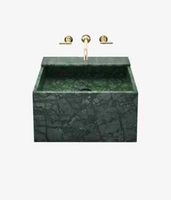 Green marble sink , Green Stone Sink , Natural Sink, Stone sink wall mount Arts - Image 1 of 4