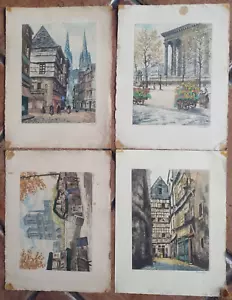 Litografías de París de principios de siglo firmadas Leandri Notre Dame agujas de iglesia... - Imagen 1 de 6