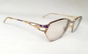 Cazal Vintage Half Rim Gold & Lavender Eyeglasses Frame Only Germany 471 - Picture 1 of 10