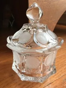 Fostoria Münzglas bedeckt Bonbonglas oder Zuckerbehälter 5-1/2 Zoll hoch Vintage - Bild 1 von 10
