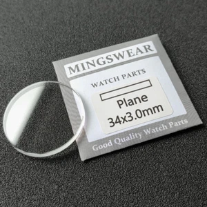 3.0mm Thick Flat Mineral Watch Glass Crystal 27mm-45mm Round for Watch Repair - Picture 1 of 7