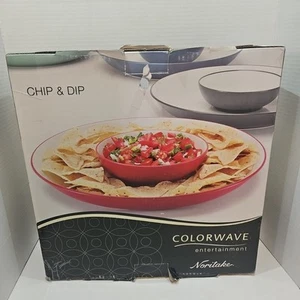 Chip And Dip Set Noritake Colorwave 8034 Graphite Gray 2 PC Open Box - Picture 1 of 4