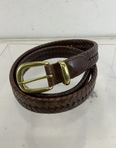 2 Stück Coach Gürtel schwarz braun geflochtenes Leder 38 - Bild 1 von 4