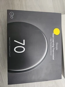 Google Nest Learning Thermostat (4th gen) w/ Temperature Sensor (2nd gen) Black - Picture 1 of 3