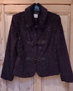 Viella Size UK 10  Astrakhan Jacket Brown VGC - Picture 1 of 4
