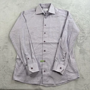 Eton Slim Fit Dress Shirt Mens Medium 39 15.5 Geometric Print Button Down Up - Picture 1 of 11