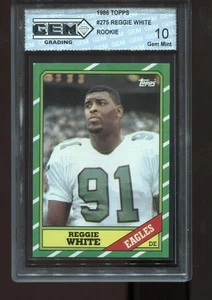Reggie White Rookie 1986 Topps #275 RC NFL Philadelphia Eagles gema como nueva 10 - Imagen 1 de 2