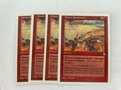 MTG 4X PORTAL THREE KINGDOMS DESERT SANDSTORM NM/M P3K ENGLISH SORCERY COMMON - Image 1 of 4