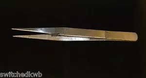 STAINLESS STEEL ENTOMOLOGY TWEEZER, FINE POINT DISSECTING FORCEPS - 130MM - Picture 1 of 1