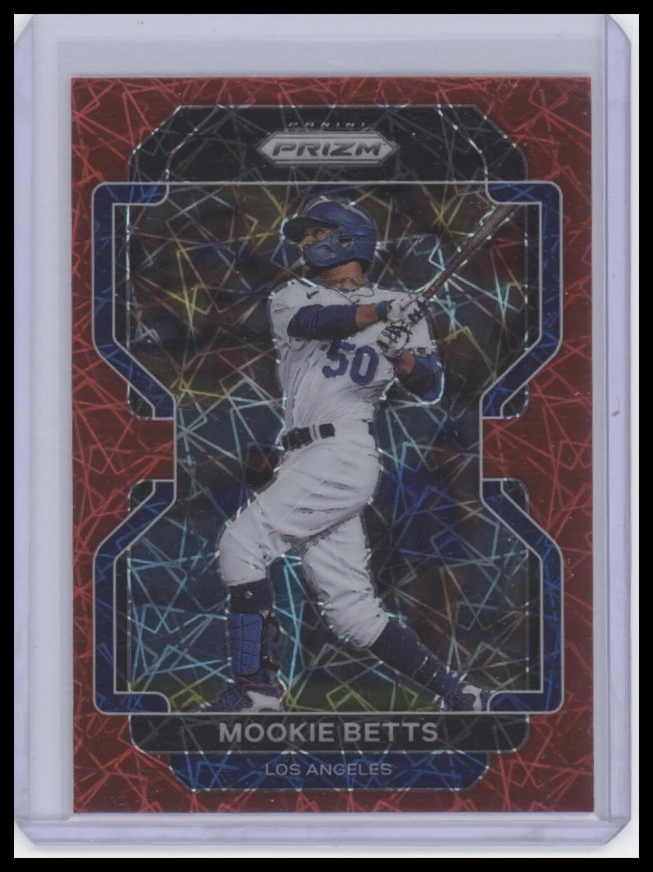 2022 Panini Prizm #191 Mookie Betts Red Velocity Prizm
