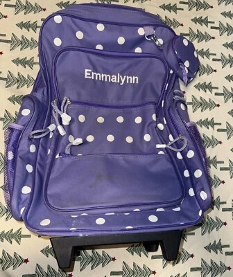 Багаж для девочек фиолетовый белый горошек на заказ Emmalynn - Изображение 1 из 4