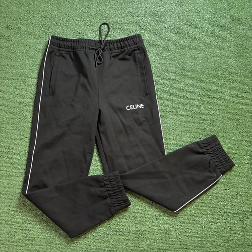 Celine Paris tuta pista pantaloni joggers donna taglia XL AUTENTICA nero bianco