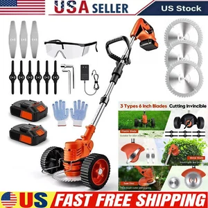 Cordless String Trimmer, Edger WeedWhacker Grass Eater Lawn Cutter w/2* Battery - Picture 1 of 11