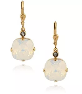 New Catherine Popesco Swarovski Crystals Drop Earrings WHITE OPAL 6556G gift - Picture 1 of 2