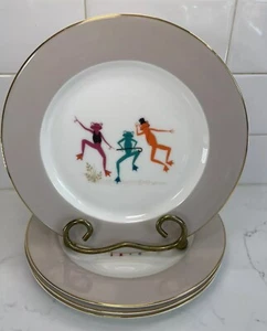 4-Sara Miller London Portmeirion Luncheon Dessert Salad Cake Plates New With Tag - Picture 1 of 15