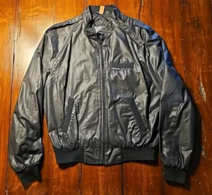 Vintage Members Only Nylon Black Men's Jacket Size 42 - Picture 1 of 5