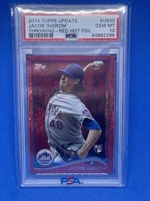 Jacob DeGrom 2014 Topps Update Red Hot Foil #US50 PSA 10 Gem Mint Rookie Card RC