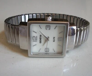 Women's Stretch Band Silver Finish Fashion Dressy Casual Watch - Picture 1 of 4