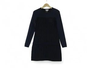 Reiss Textured Knit Dress Ladies Small Navy Blue Tags RRP £225 Desginer Bodycon - Picture 1 of 24