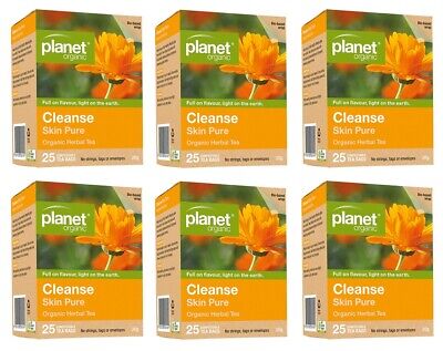 Planet Organic Cleanse Tea 6 X 25 Teabags Skin Calendula Burdock Milk Thistle • 21.31$
