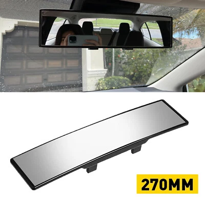 Large Universal Panoramic Convex Car Rear View Mirror Wide Angle Clip On 270mm - Image 1 of 4